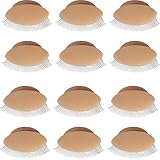 RONYOUNG 12PCS Replacement Eyelids for Mannequin Head Removable Realistic Eyelids with Eyelashes for Eyelash Training Practice Makeup Eyelash Extensions(Tan Color)