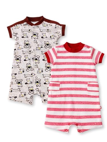Image of TuddyBuddy 100% Cotton Romper /Jumpsuit /Bodysuit Set for Baby (Pack of 2 Playsuits)