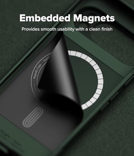 Image of Ringke Onyx Designed for Google Pixel 10 Pro Case [Compatible with MagSafe] [Non-Slip Grip Texture] Anti-Fingerprint Slim-Fit Lightweight Protective Back Cover - Magnetic Dark Green