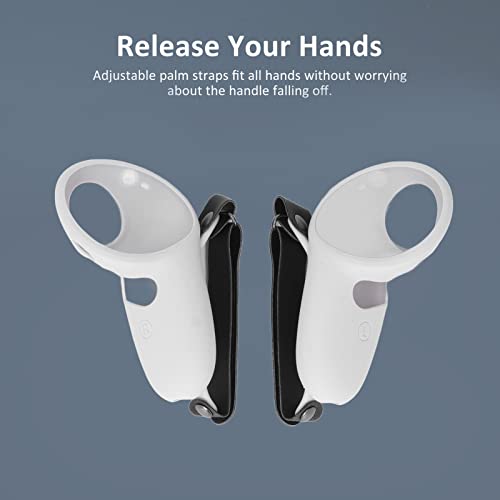 Coque silicone Meta Quest Pro Dilwe avec sangles d'articulation gris - 6