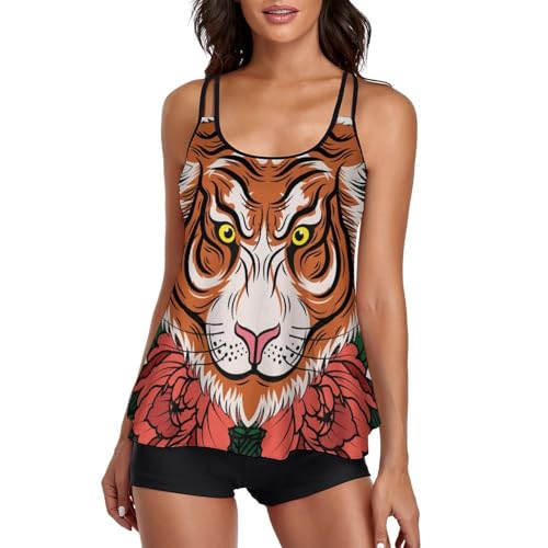 Maillot de bain tankini fleuri pour vos journées plage