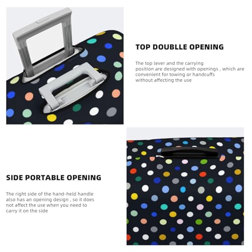 Color Dots Elastic Travel Luggage Covers Dustproof Scratch-Resistant Suitcase Protector Fit 22-24 Inch3