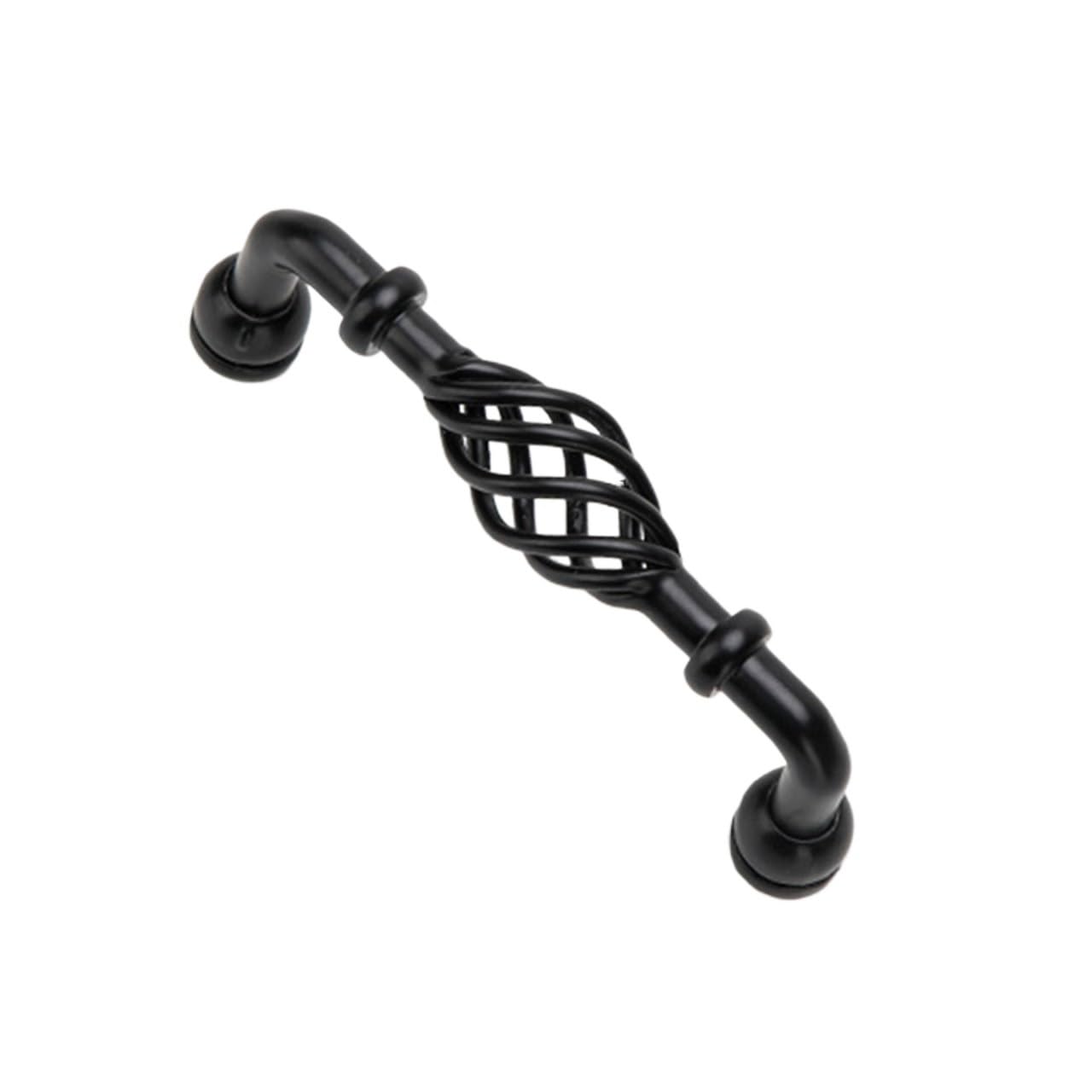 Yonmledo Type7 Black 96Mm Brass Vintage Drawer Handles 2Pcs Antique Bronze Cabinet Handles Hollow Out Birdcage Handles Drawer Knobs Wardrobe Door Pullers Furniture Handle With Screws(Type7 Black 96Mm)