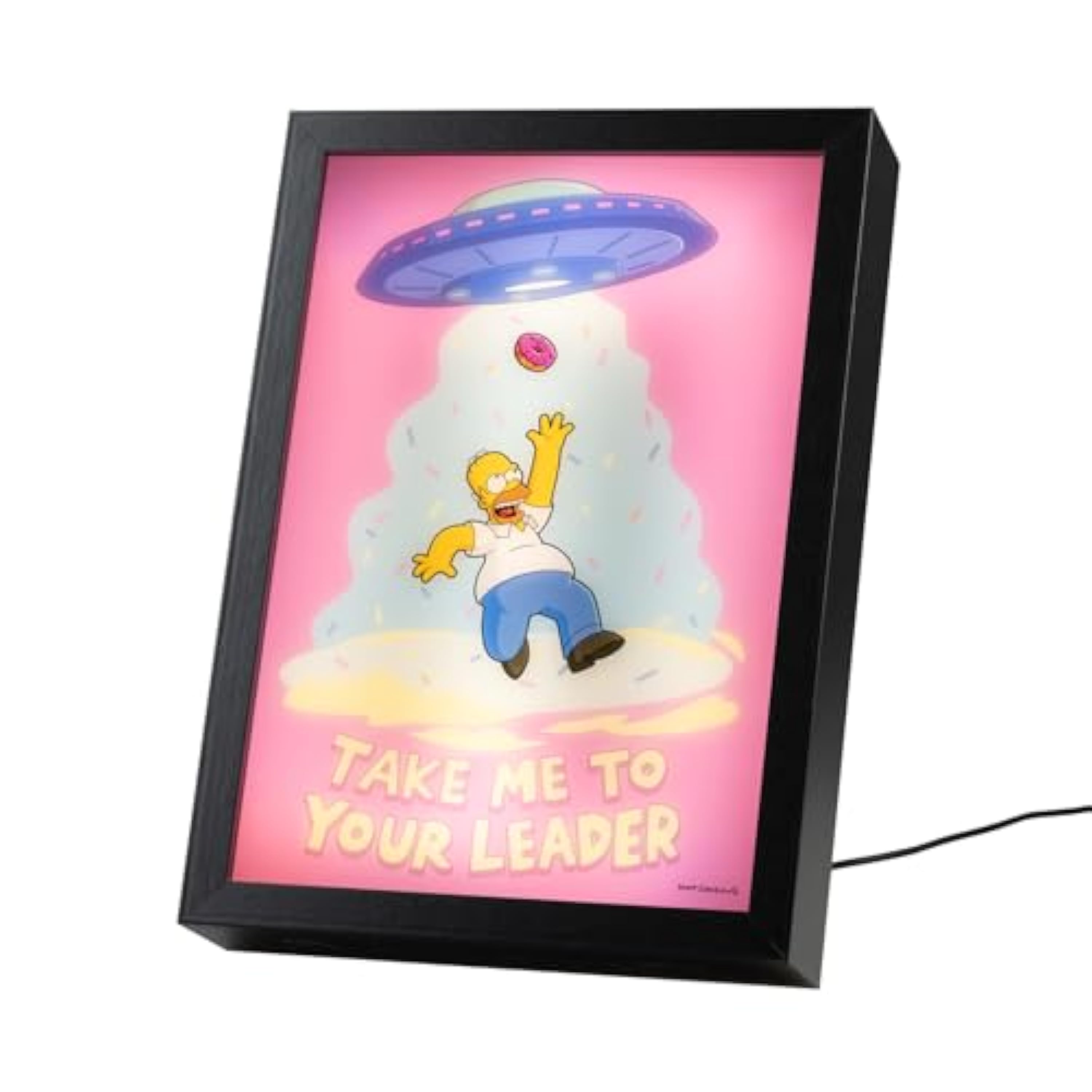 Grupo Erik Cuadro Los Simpsons - Marco Simpsons Regalo Luz Led, Cuadros Decoracion Dormitorios|Lampara Escritorio - Regalo Merchandising Oficial : 3 Tonos de Luz y 5 Niveles de Brillo, 20x28cm