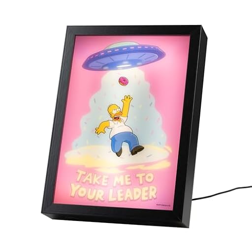 Grupo Erik Cuadro Los Simpsons - Marco Simpsons Regalo Luz Led, Cuadros Decoracion Dormitorios|Lampara Escritorio - Regalo Merchandising Oficial : 3 Tonos de Luz y 5 Niveles de Brillo, 20x28cm | Ya disponible en tu tienda friki favorita! En mundofriki.es!