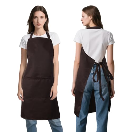 PUBMIND Kitchen Bib Apron for Women Men with...