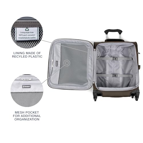 Image of Travelpro Maxlite 5 Softside Expandable Luggage with 4 Spinner Wheels, Lightweight Suitcase, Men and Women, International, Mocha, Carry-on 19-Inch