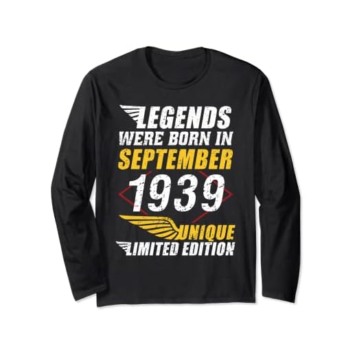 Cumpleaños Septiembre 1939 Edición Limitada Regalo Vintage Manga Larga