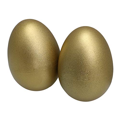 Lovermusic Gold Plastic Egg Shakers Musical Egg Shaker Musical Hand Percussion Shakers Pack Of 2 #TOP28