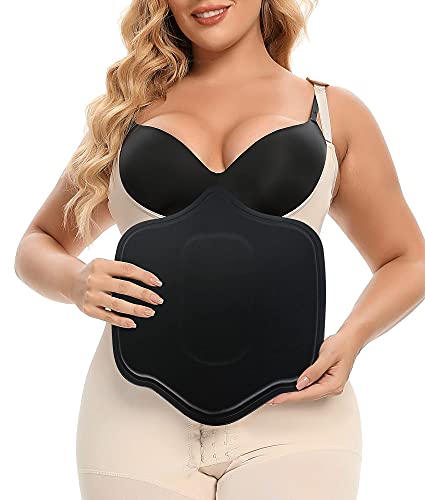 SHAPERX Abdominal Compression Board Post Surgery Abdominal Board Liposuction, SZ1230-Black