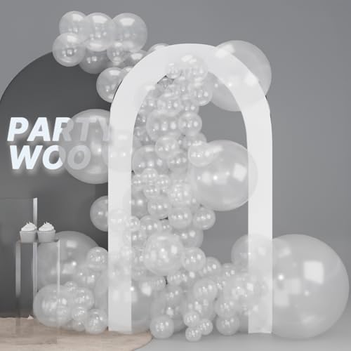 Image of PartyWoo Clear Balloons 100pcs Different Sizes of 36 18 12 10 5 Inch Transparent Balloon Arch Kit for Graduation Wedding Baby Shower Bridal Shower Anniversary Birthday Party Decorations Clear-Y2