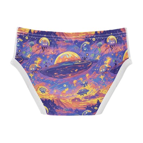 visesunny Boys Potty Training Underwear Sunset Alien Ufo Breathe Cotton Briefs Size 2T-8Y for Toddler2