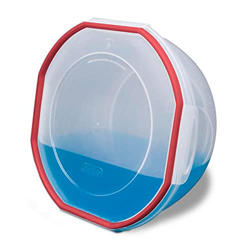 Sterilite Ultra Seal 8.10 Quart Capacity Clear Plastic Food Storage Bowl Container With 4 Point Latching Lids And Easily Stackable Design, 4 Pack #TOP3