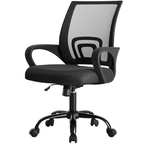 DUMOS Office Desk Chair - Ergonomic Mid Back with Lumbar...