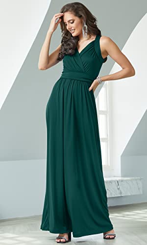 Image of KOH KOH Womens Long Sleeveless Flowy Bridesmaid Cocktail Evening Gown Maxi Dress