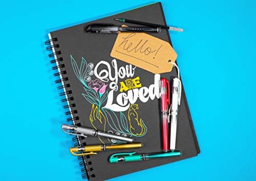 uni-ball Writing Set - UM-153 Signo Gel Ink Rollerball Pens - Broad Nib - Gift Set of 6 Assorted Colours in Wallet + Black Refill
