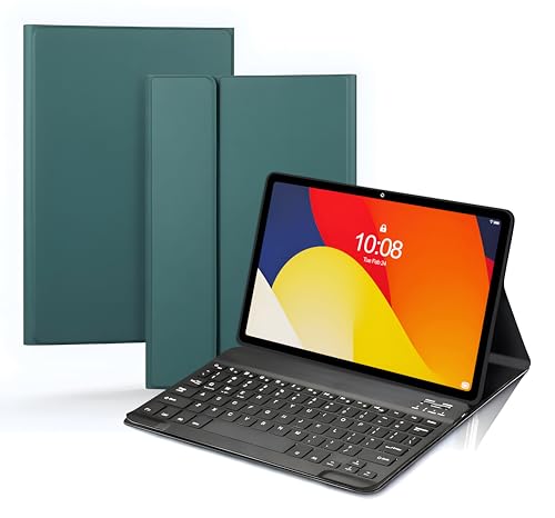 Image of ProElite Keyboard case for Moto Pad 60 Pro 12.7 inch 2025, Magnetic Detachable Wireless Bluetooth Keyboard Moto Pad 60 Pro 12.7 inch 2025, Dark Green
