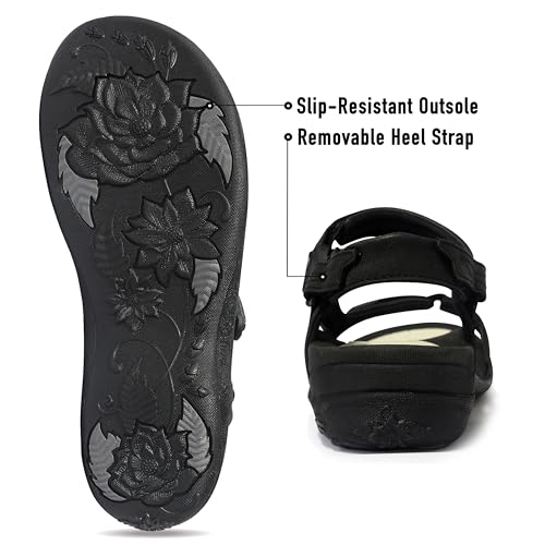 Image of SIGNATURE Arch Support Womens Sandals Comfortable Walking. Everyday Comfy Sandals Women Wear for Beach, Travel, Water, Outdoor, Hiking. Women Footwear.