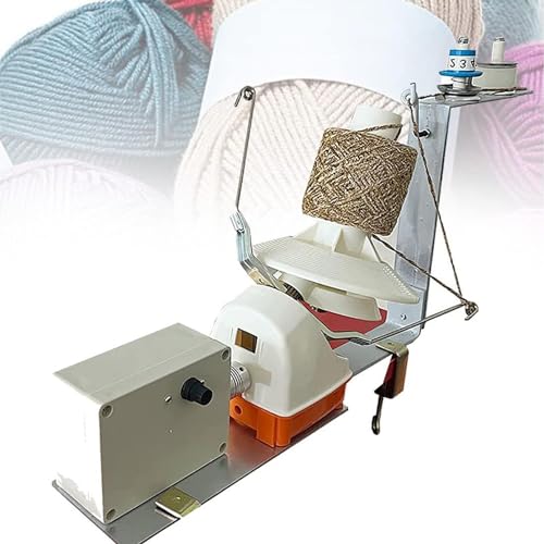 Bobinador eléctrico de bolas de hilo – Velocidad ajustable, capacidad de 500 g para manualidades de lana y cuerdas sin esfuerzo