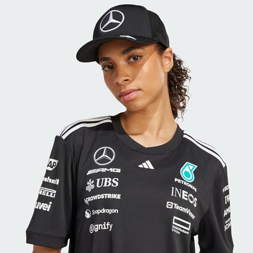 adidas Unisex Mercedes - AMG Petronas Formula ONE Team Snapback Star Trucker Cap, Black/White, S – Ansicht 2