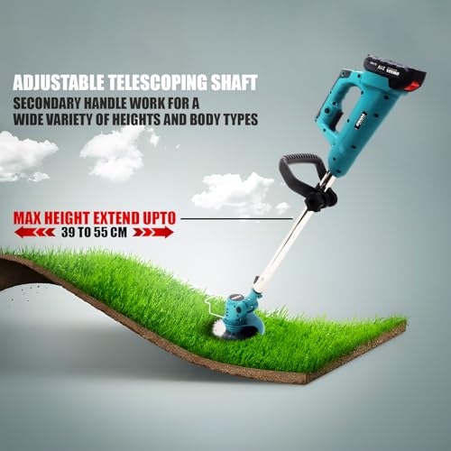 Image of OMADA Cordless Electric Grass Cutter Edge Cutter 21V 260mm Cutting Width 2-in-1 Mower & Trimmer |Adjustable Height | 3 Blade Types | Lightweight & Portable | Lawns & Gardens TOP Customer Service