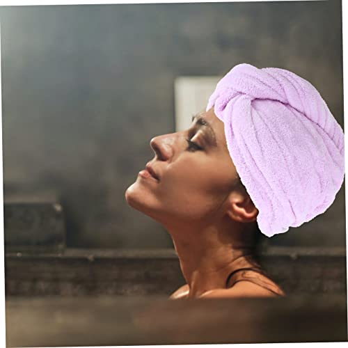 PLAFOPE 3 Pecas Chapéu De Cabelo Seco De Lã Coral Cabelo De Banho Toalhas De Microfibra Envoltório D
