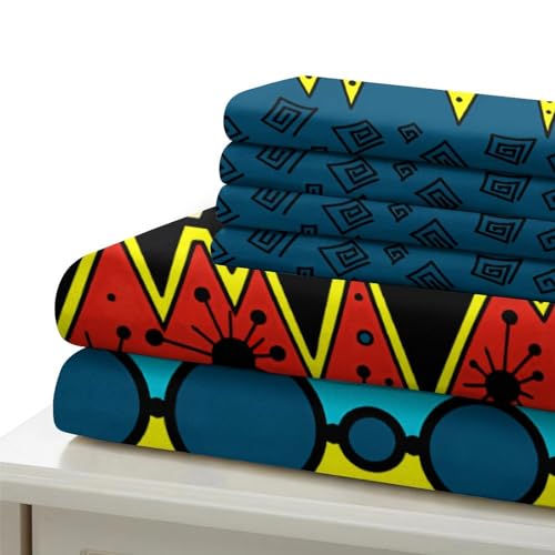 Housse de couette motifs géométriques 3D king en microfibre de qualité supérieure - 7