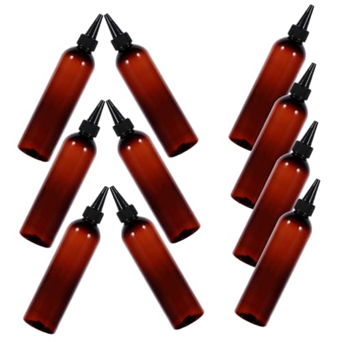 BESTYASH 10 Piezas Gel de Ducha embotellado Botella de champú Consejos artículos de Aseo Gel Ducha de baño Botellas de Viaje Recargables contenedores de líquidos de Viaje el plastico