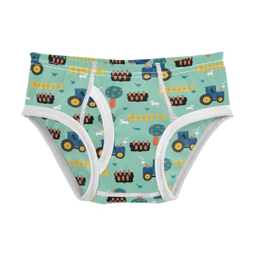 Boys' Exclusive Briefs Toddler Underwear 95% Combed Cotton Boxerbriefs 2T Tractor Pattern Truck Cars 19