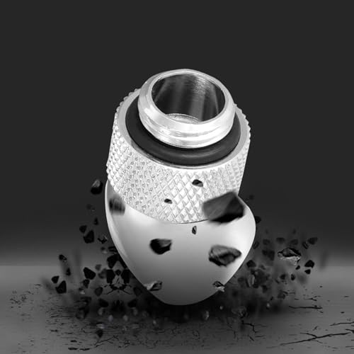 Relier CPU, Ventola della CPU con di Raffreddamento Ad Acqua Ad Acqua Angolata a 45 Gradi Accessore Coolier di Acqua per l'Adattatore G1/4 Adattatore di Montaggio