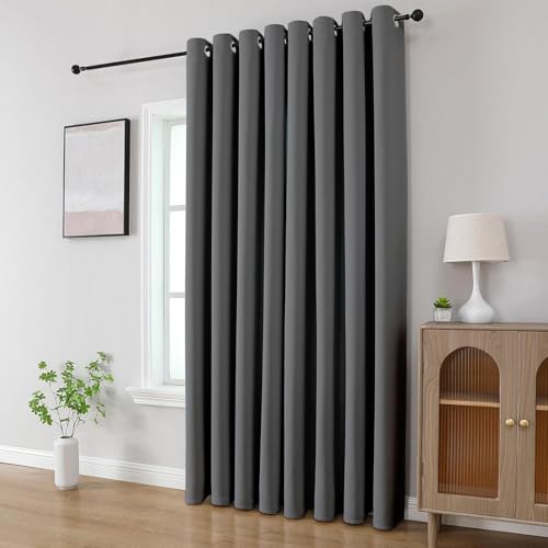 Image of Cortina 80-90% Blackout Solid Window Curtains 5 Feet Set of 2 - Thermal Insulated | Curtain for Living Room | Drapes for Bedroom | (5 Feet, Grey)