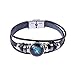 Holibanna Bracelet en Cuir Tressé Bracelet Zodiaque Bracelet Constellation Bracelet Horoscope Bracelet Mode Zodiaque Bijoux Bracelet en Acier Inoxydable pour Hommes Femmes