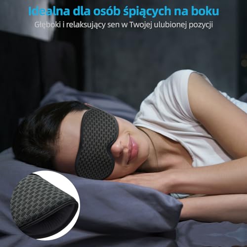 Innowacja 2025 Opaska na Oczy do Spania – Maska do Spania dla Kobiet i Mężczyzn – Miękka Maska na Oczy do Spania 100% Zaciemniająca – Idealna na Drzemkę, w Podróży, do Medytacji