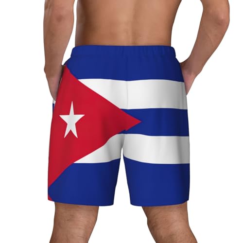 Cuban Flag Print Men Stylish Functionality Swim Trunks Breathable Beach Shorts Surfing Gym Fishing4