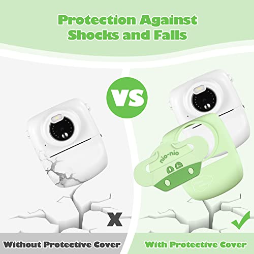 Kinderkamera, 30MP 1080P Sofortbildkamera Kinder Drucken Schwarzweiß Foto mit 2,4 Zoll Bildschirm, Digitalkamera Kinder mit 32GB TF-Karte, 6 Farben Pinselstift, Dual Kamera, Geschenk für Kinder, Grün – Bild 3