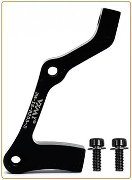 Bike Disc Brake Adapter for Caliper | Post Mount to IS Conversion | Aviation Aluminum Alloy | Front/Rear Compatible with 160/180/203mm RotorsE Black