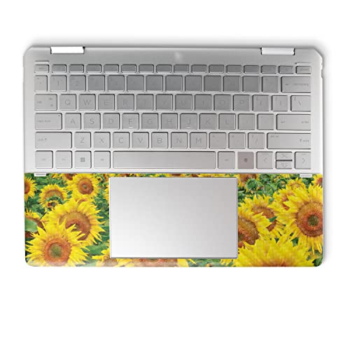 Image of MightySkins Carbon Fiber Skin Compatible with HP Spectre x360 14 inch (2022) Full Wrap Kit - Sunflower Field | Protective, Durable Textured Carbon Fiber Finish | Easy to Apply | Made in The USA