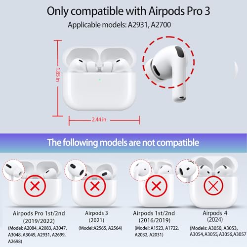 Image of for Leather AirPods Pro 3 Case 2025| Cute iPod Air Pods Pro 3 Case with Magnetic Lock | with Phone Holder & Keychain | Airpods 3 Pro Cases for Man Women(Model A2700 /A2931)(RedBlack)
