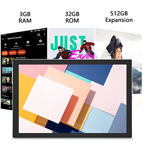 Zzb Tablets 10 Inch Android 11 Tablet, 3Gb Ram 32Gb Rom Tab, 1.8Ghz Quad-Core Processor 8Mp & 2Mp Dual Camera 5G Wifi 6000Mah Battery 10.1" Ips Hd Touch Screen Tabletas, Google Gms Play Tablet. #TOP3