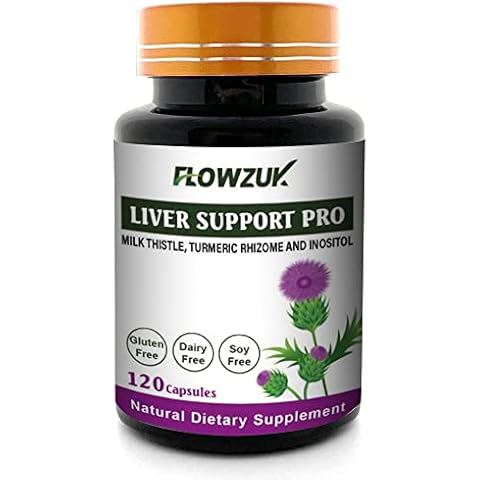 Liver Support Pro Inositol Turmeric Milk Thistle Fertility Supplement PCOS 120 Capsules Flowzuk Cover