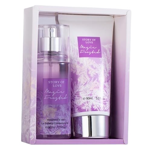 Story of Love Body Mist & Lotion Gift Set, 2.9 fl oz Fragrance & 3.0 fl oz Lotion, Multiple Scents (Magic Frosted)