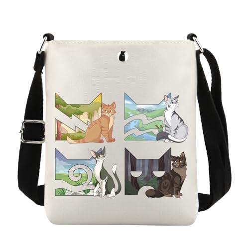 Funny W Cats Crossbody Bag Erin Cats Fans Gift Cat Clan Novel Inspired Shoulder Bag Cat Clans Merch Shadow-clan WCat Gift