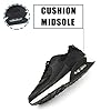 Mens Trainers Ladies Womens Running Shoes Gym Athletic Sports Jogging Sneakers Lightweight Cushioned Shock Absorbing Breathable Fashion Black and White Size 8.5 UK #4