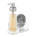 InterDesign Clarity Kitchen Soap Dispenser Pump and Sponge & Scrubby Caddy Countertop Organizer - Clear/Brushed