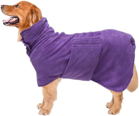 Toalha Manta de Secagem Superabsorvente para Cães e Gatos Geyecete Pineapple Grid Roxa M
