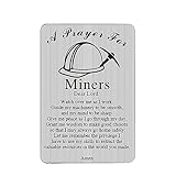 KEYCHIN Coal Miner’s Prayer Wallet Insert Card Underground Miner Gifts Card Coal Mining Jewelry For Dad Husband (Miner Card)