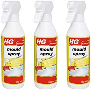 HG Mould Spray & Remover for Kitchen / Bathroom Tiles, Grout & Sealer 500ml (3 Sprays)