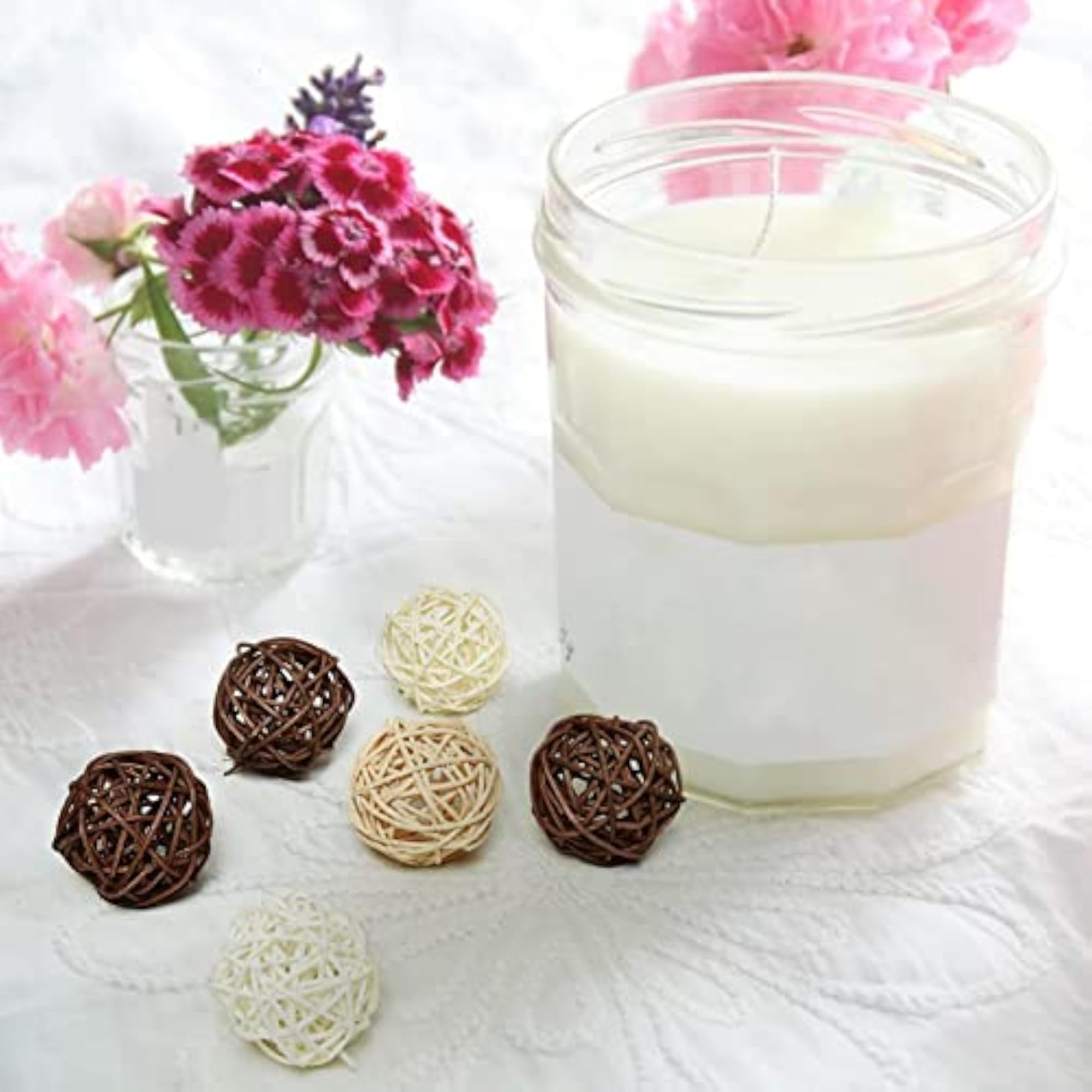 Rattan Wicker Cane Balls, 15pcs