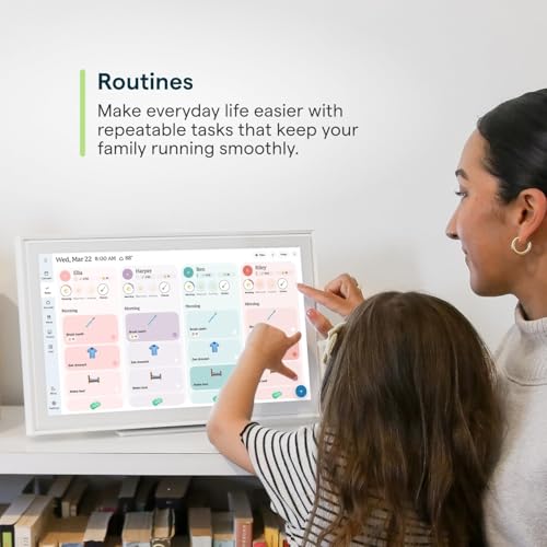 Image of Skylight Calendar: 15-inch Wall Planner Digital Calendar & Chore Chart, Smart Touchscreen Interactive Display for Family Schedules - Wall Mount Included, Great for Organizing Your 2026 Calendar