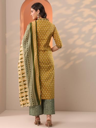 Image of Libas Printed Libas Cotton Straight fit Kurta set for Women | daily wear suit
